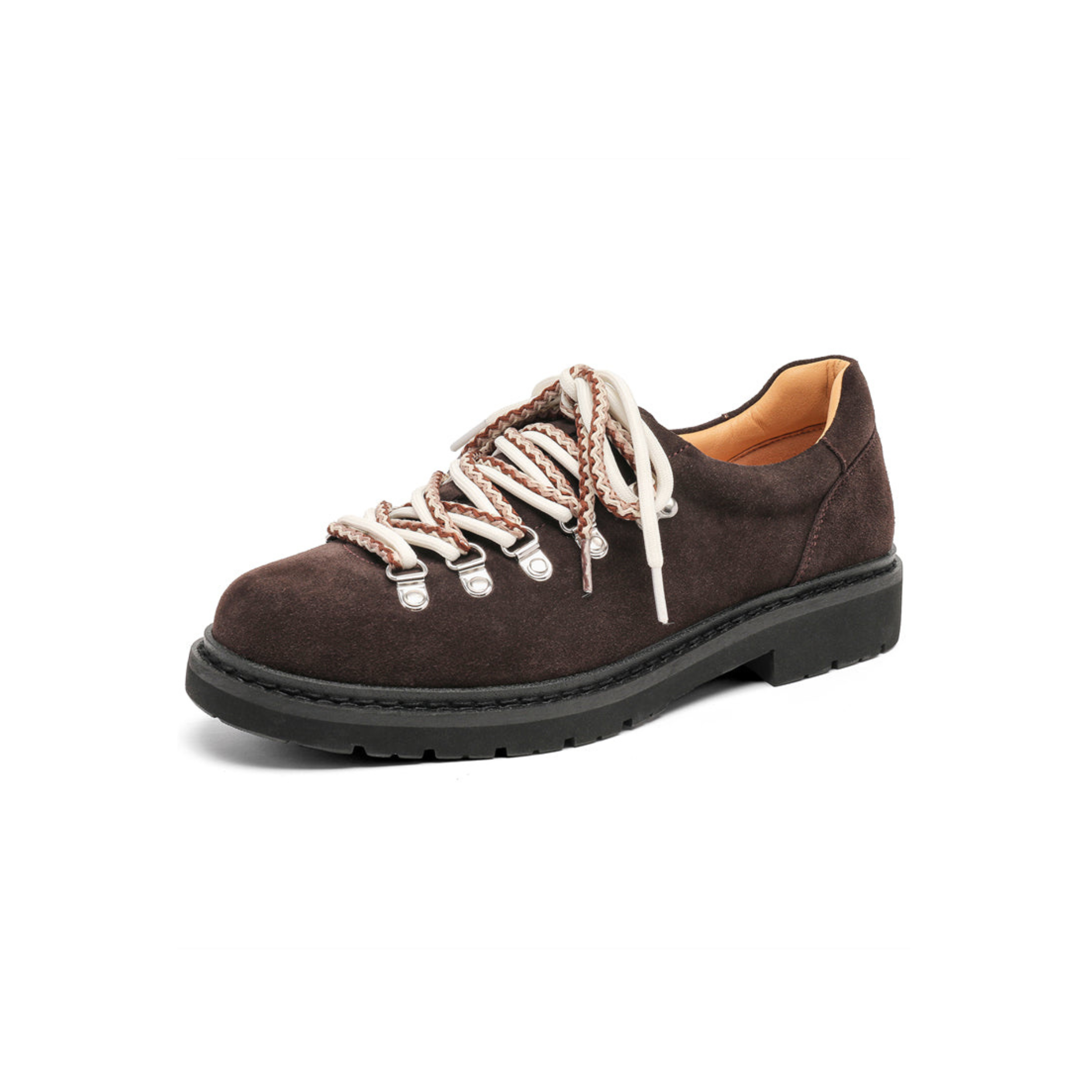 VEYRA DERBY – Scarpe in pelle scamosciata marrone scuro