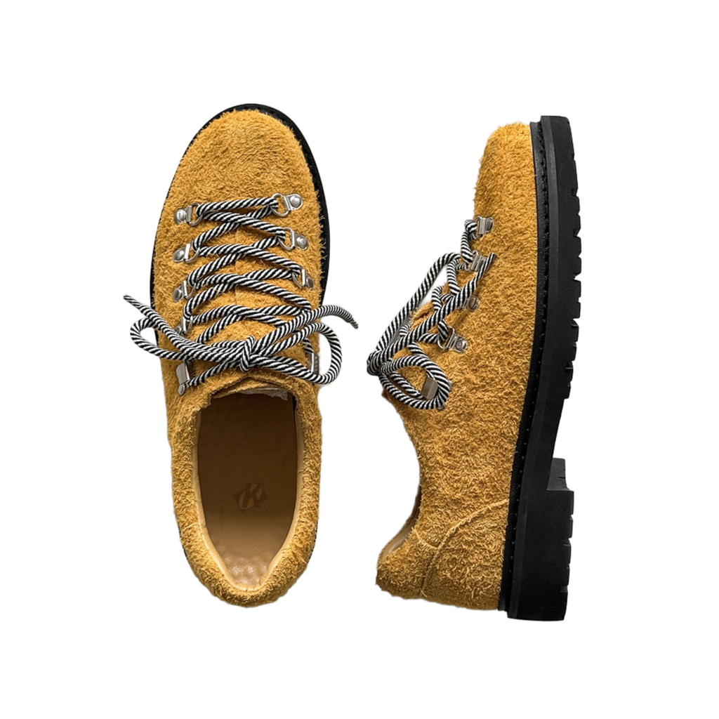 VEYRA DERBY – Scarpe in pelle scamosciata giallo