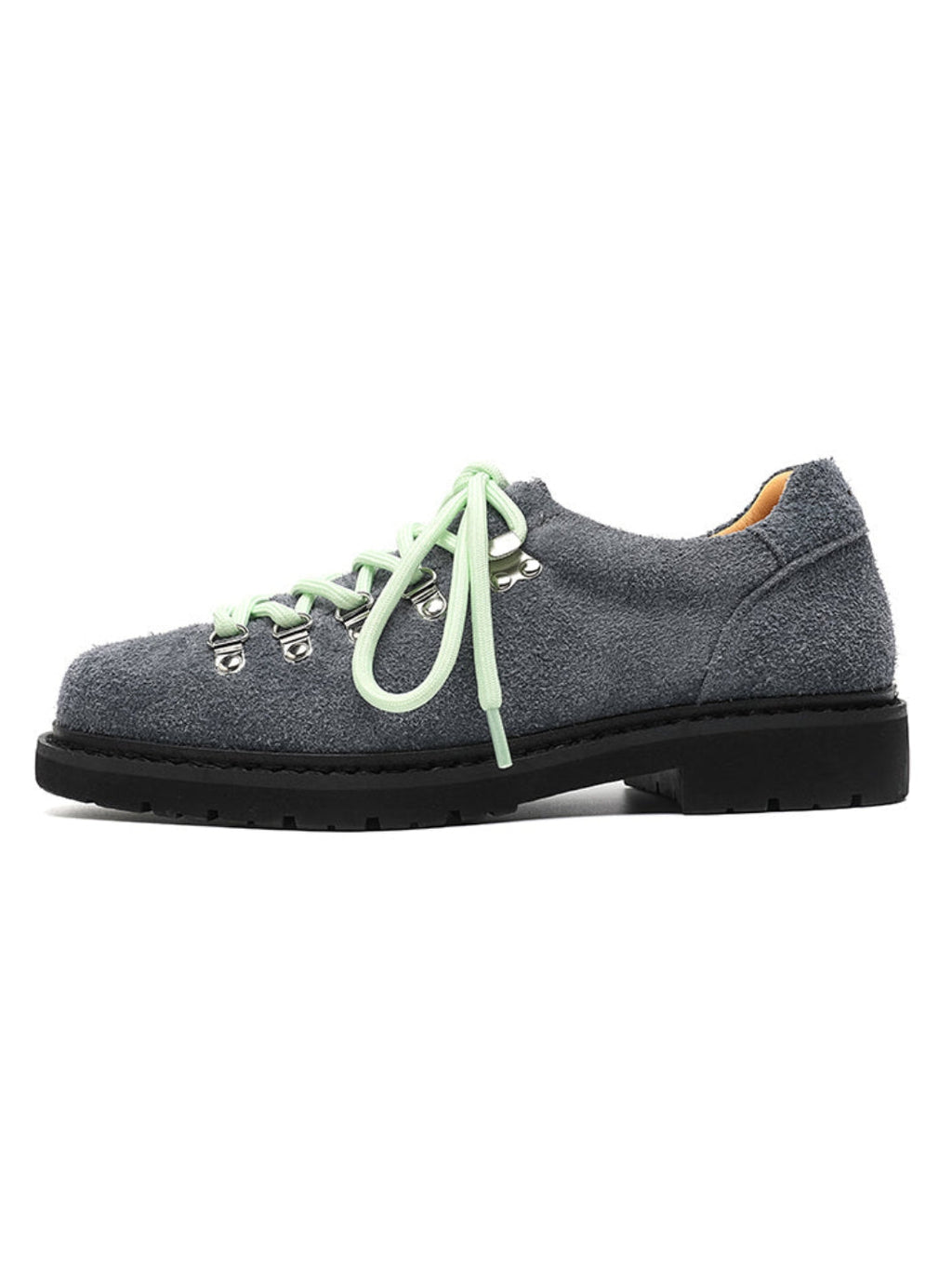 VEYRA DERBY – Scarpe in pelle scamosciata grigio