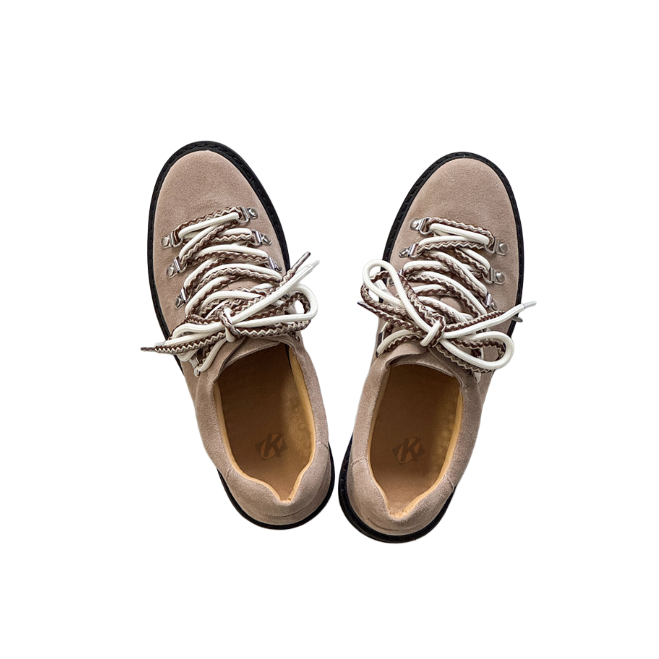 VEYRA DERBY – Scarpe in pelle scamosciata beige chiaro