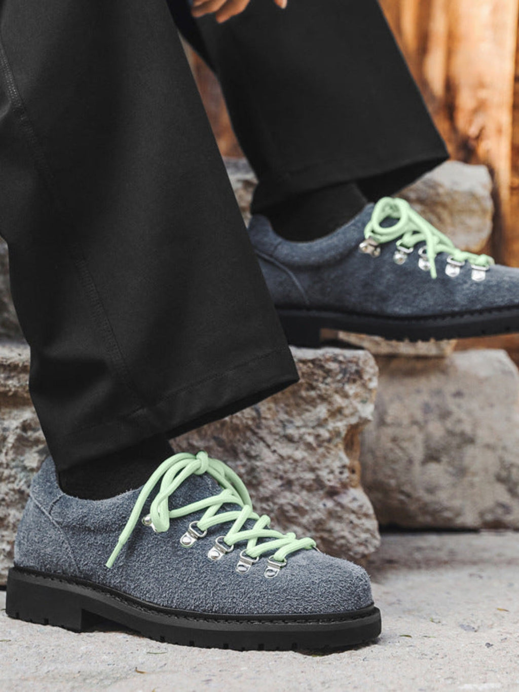 Veyrrawear DERBY – Scarpe derby in pelle scamosciata grigio